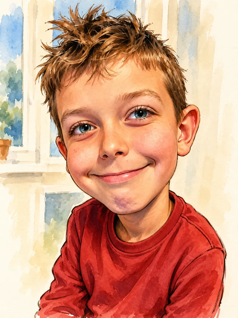 Kryštof Nosek, kreslený portrét